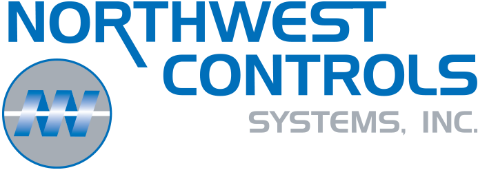Logo for Northwest Control Systems, Inc. featuring the company name in blue and gray text, with a circular graphic containing two stylized blue N shapes on the left.